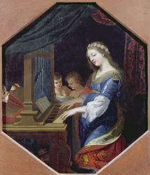 Santa Cecilia che suona l